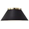 Nuvo Dover 3-Light Large Flush Mount - Black with Vintage Brass 60/7420 - alternate 2